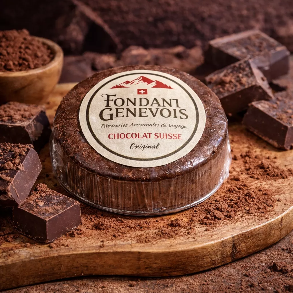 Fondant Genevois au chocolat - 100% naturel - Pâtisserie artisanale faite à Genève