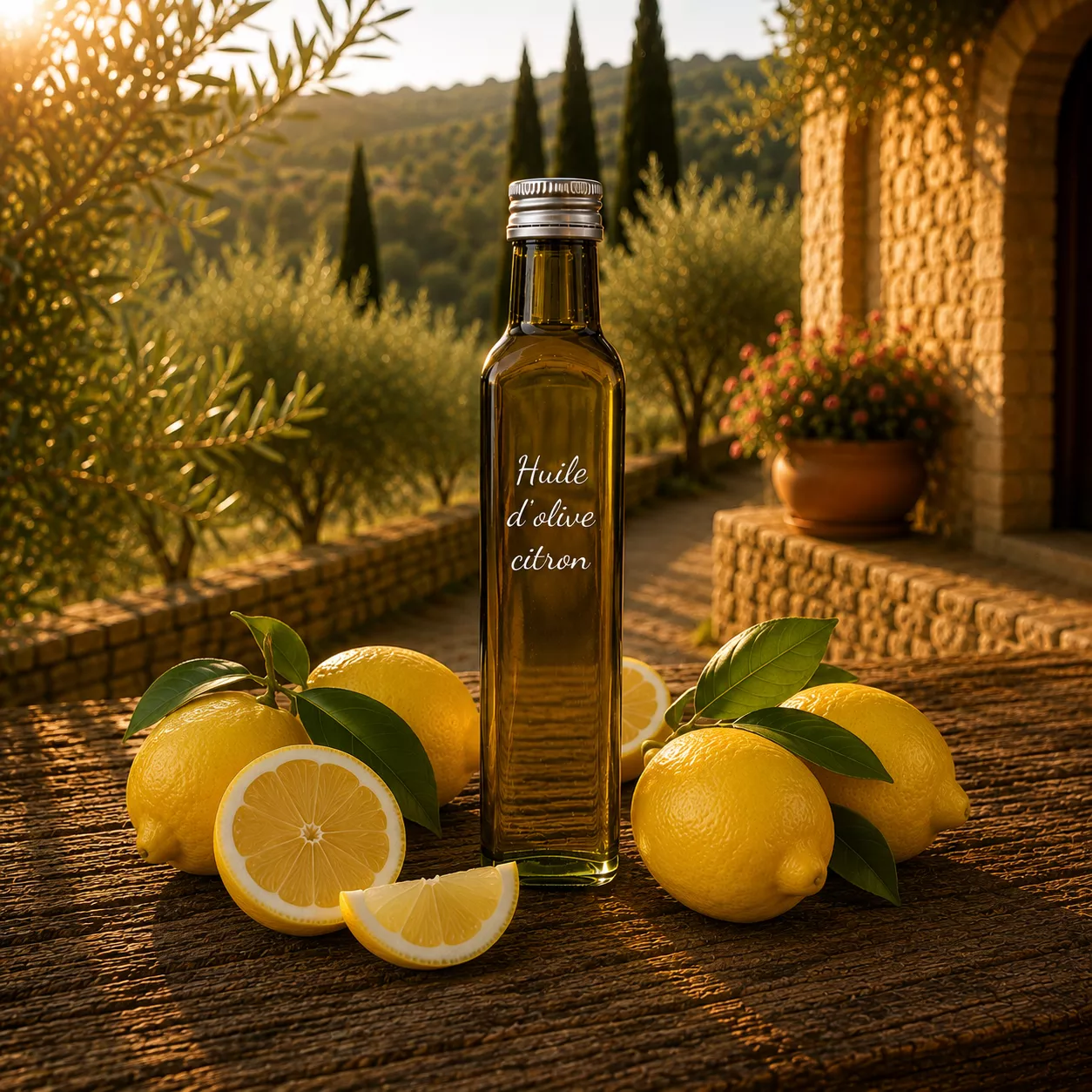 Huile d’olive au citron 25 cl – Le Comptoir Gourmand