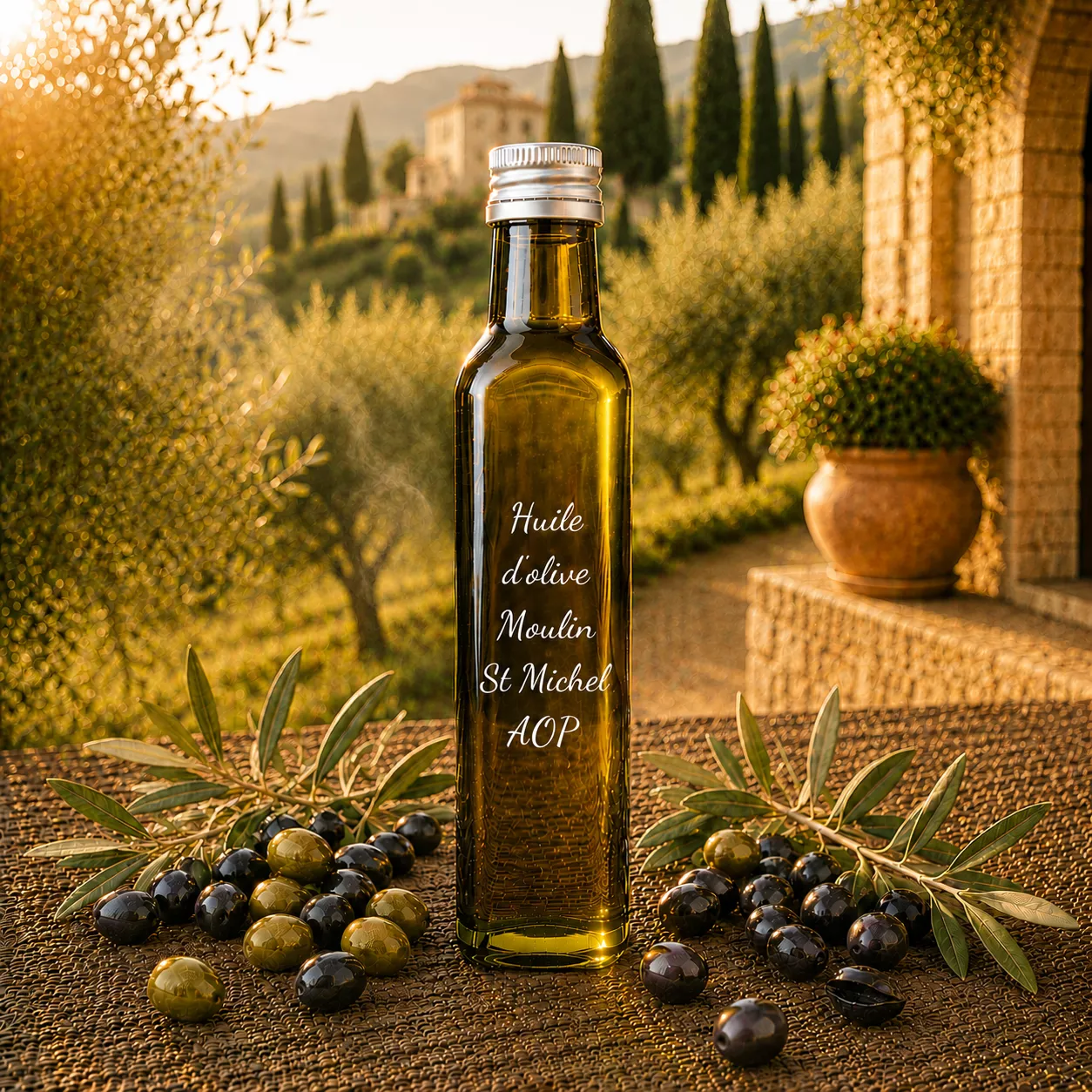 Huile d’olive Moulin St Michel AOP 25 cl – Le Comptoir Gourmand