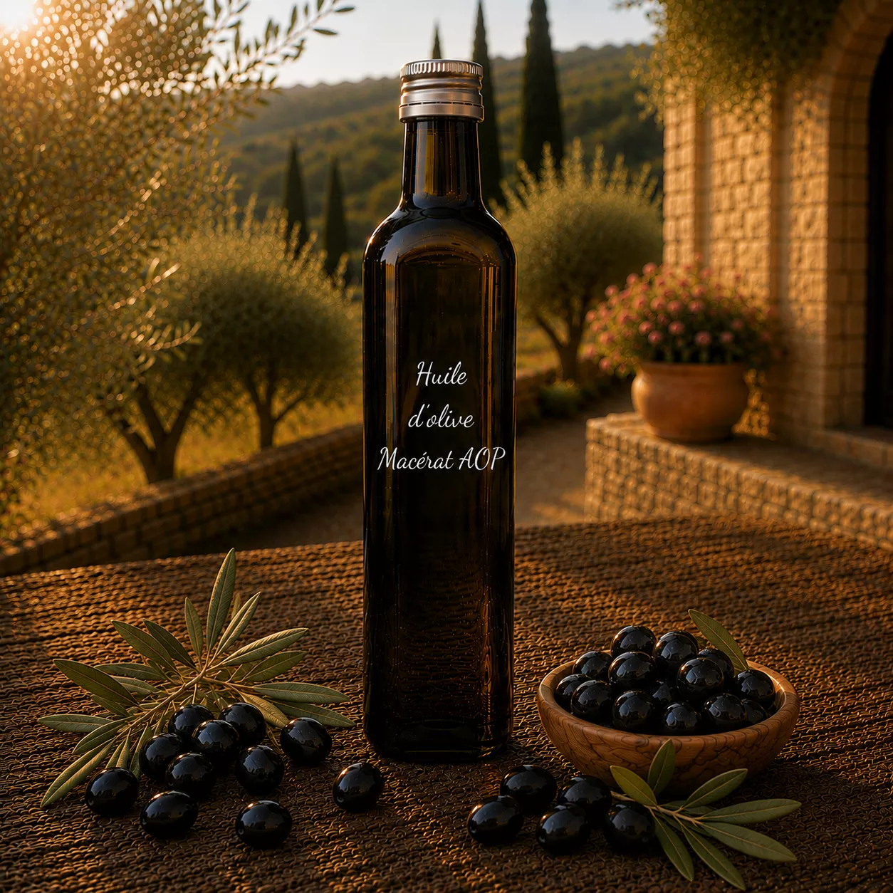 Huile d’olive Macérat AOP 50 cl – Le Comptoir Gourmand