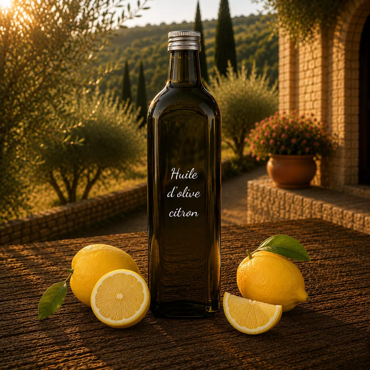 : Huile d’olive citron 1 litre – Le Comptoir Gourmand
