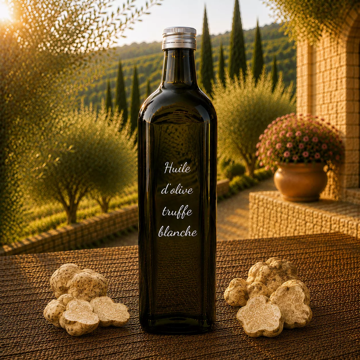 Huile d’olive truffe blanche 1 litre – Le Comptoir Gourmand