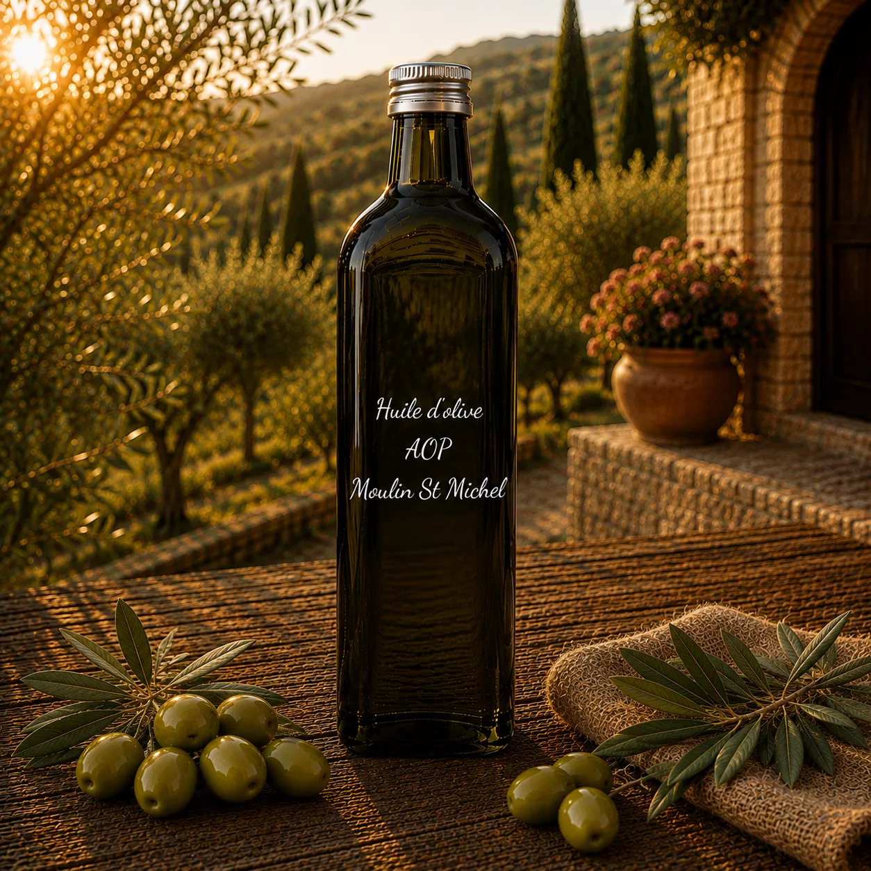Huile d’olive AOP Moulin St Michel 1 litre – Le Comptoir Gourmand