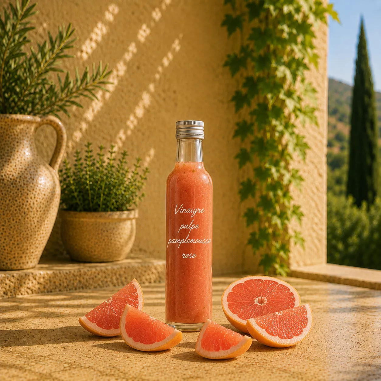 Vinaigre à la pulpe de pamplemousse rose 25 cl – Le Comptoir Gourmand