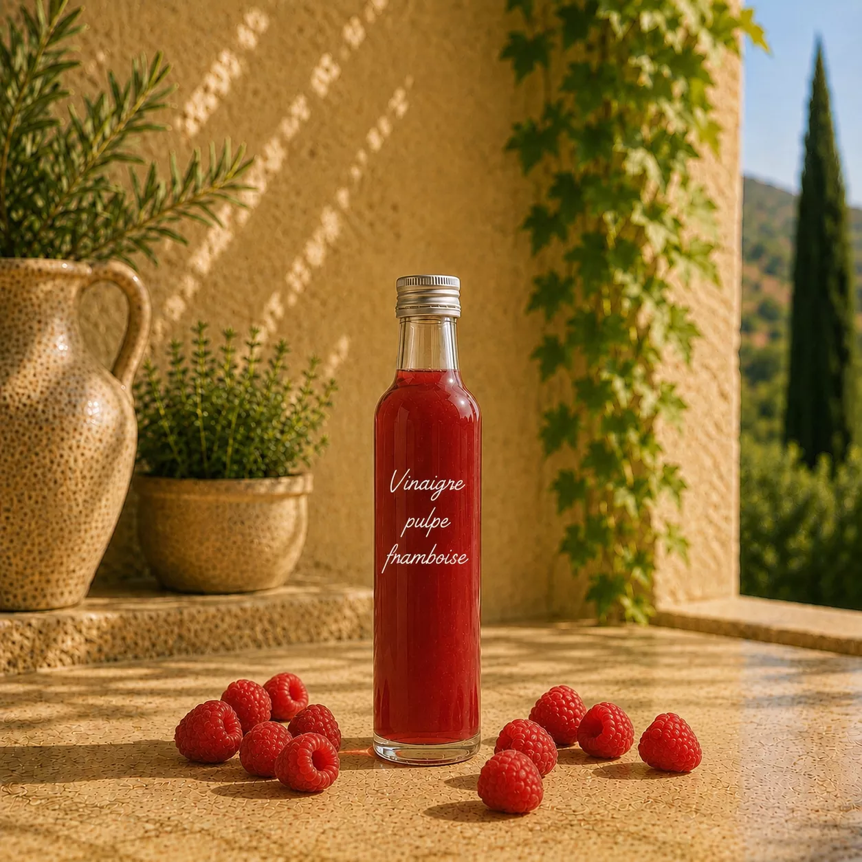 Vinaigre à la pulpe de framboise 25 cl – Le Comptoir Gourmand