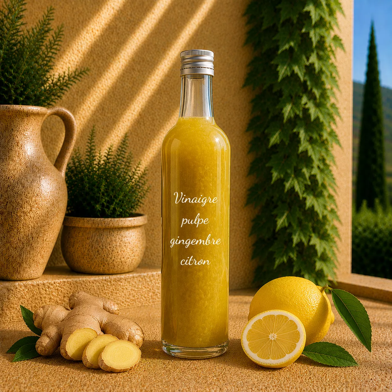 Vinaigre à la pulpe de citron et gingembre 50 cl – Le Comptoir Gourmand