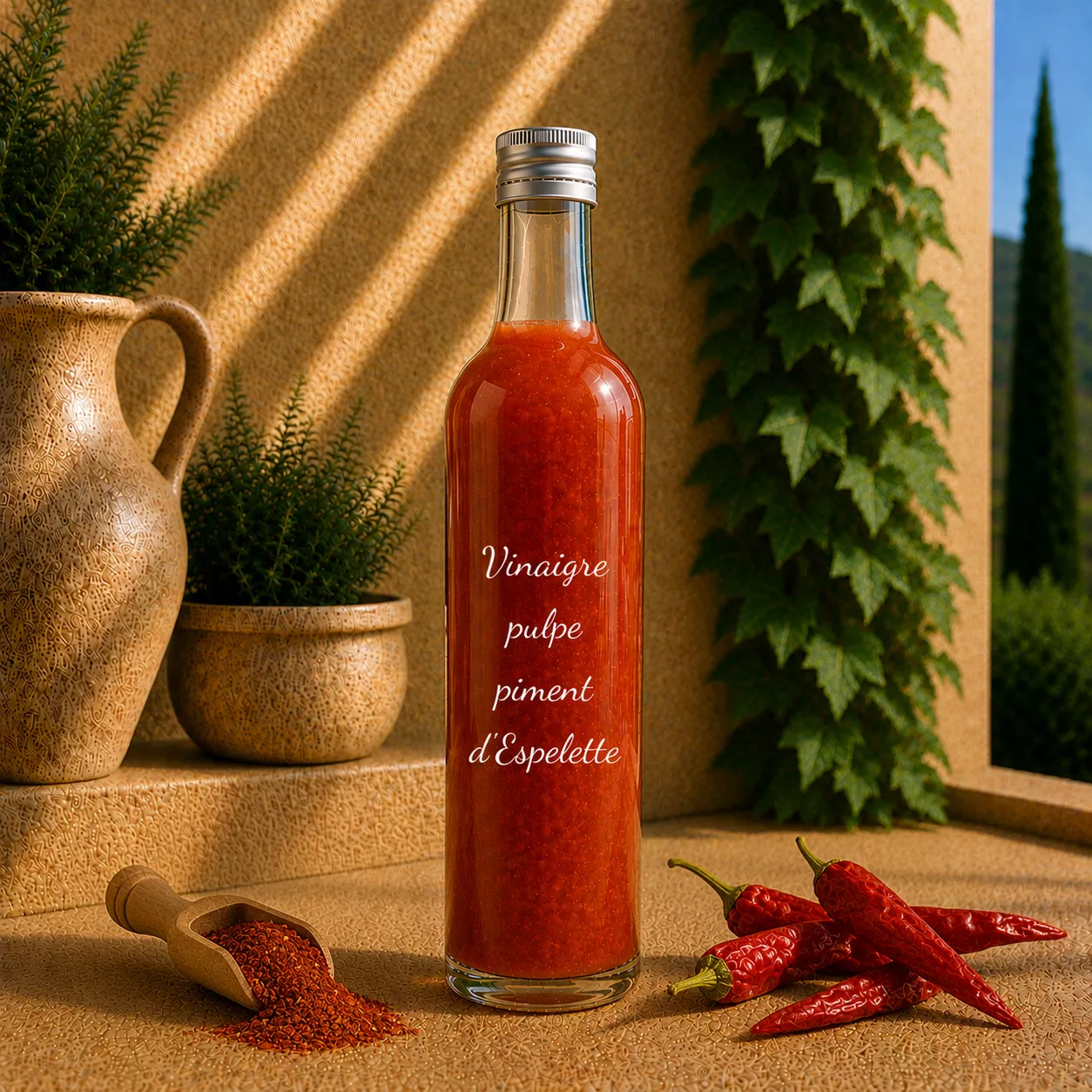 Vinaigre au piment d’Espelette 50 cl – Le Comptoir Gourmand