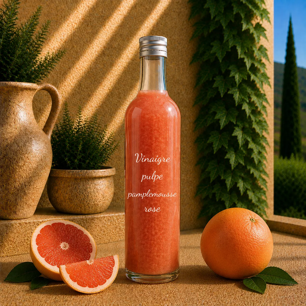 Vinaigre à la pulpe de pamplemousse rose 50 cl – Le Comptoir Gourmand