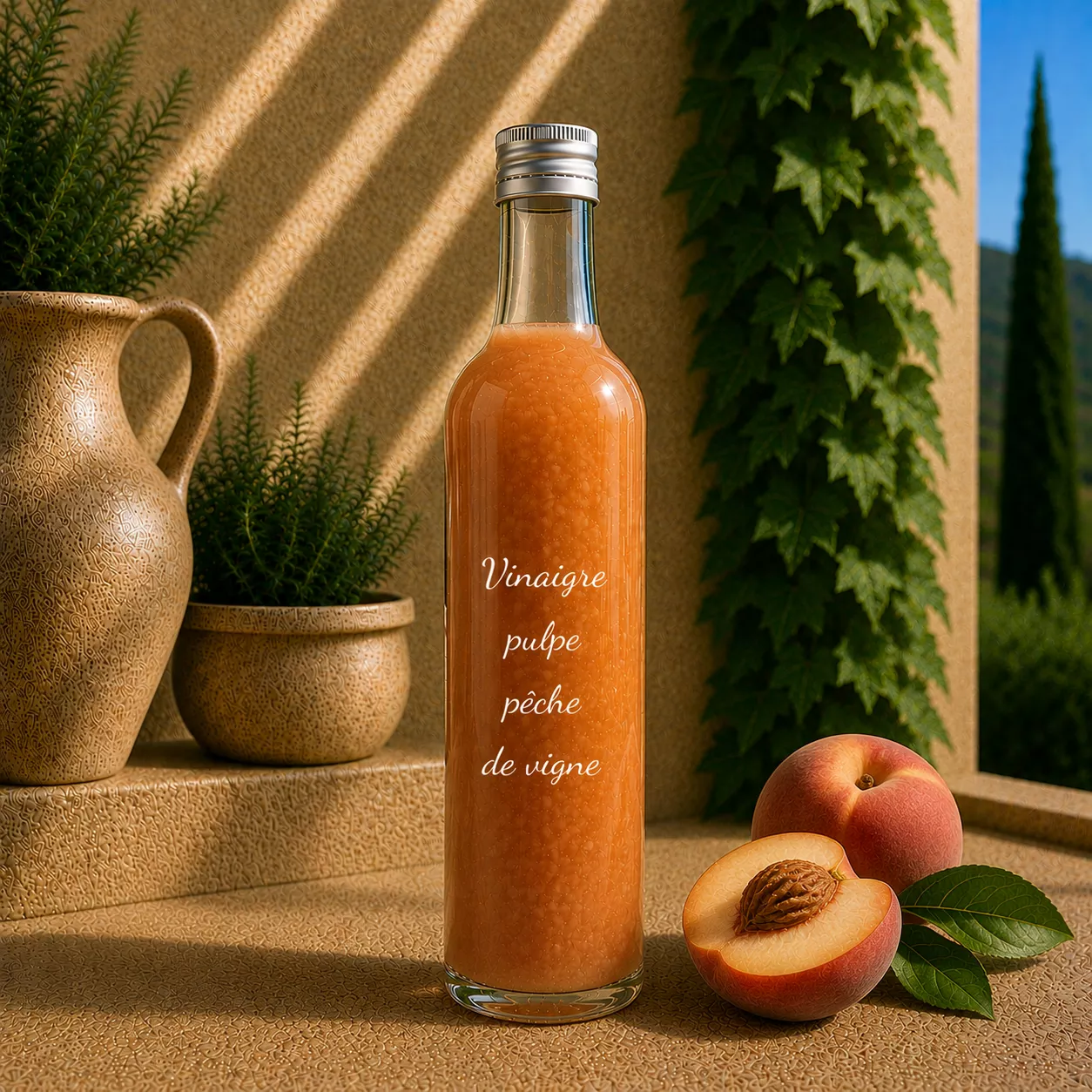 Vinaigre à la pulpe de pêche de vigne 50 cl – Le Comptoir Gourmand