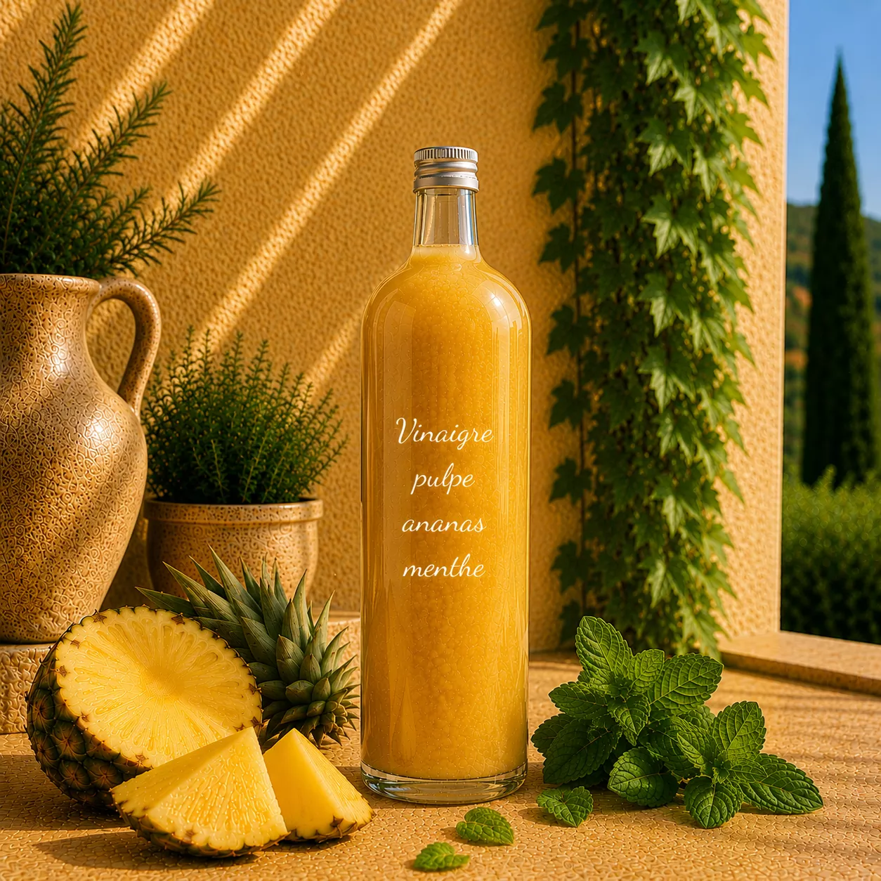 Vinaigre à la pulpe d’ananas et mangue 1 litre – Le Comptoir Gourmand