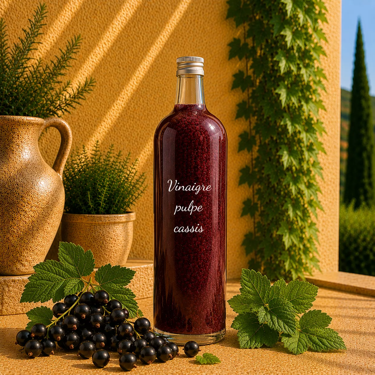 Vinaigre à la pulpe de cassis 1 Litre – Le Comptoir Gourmand