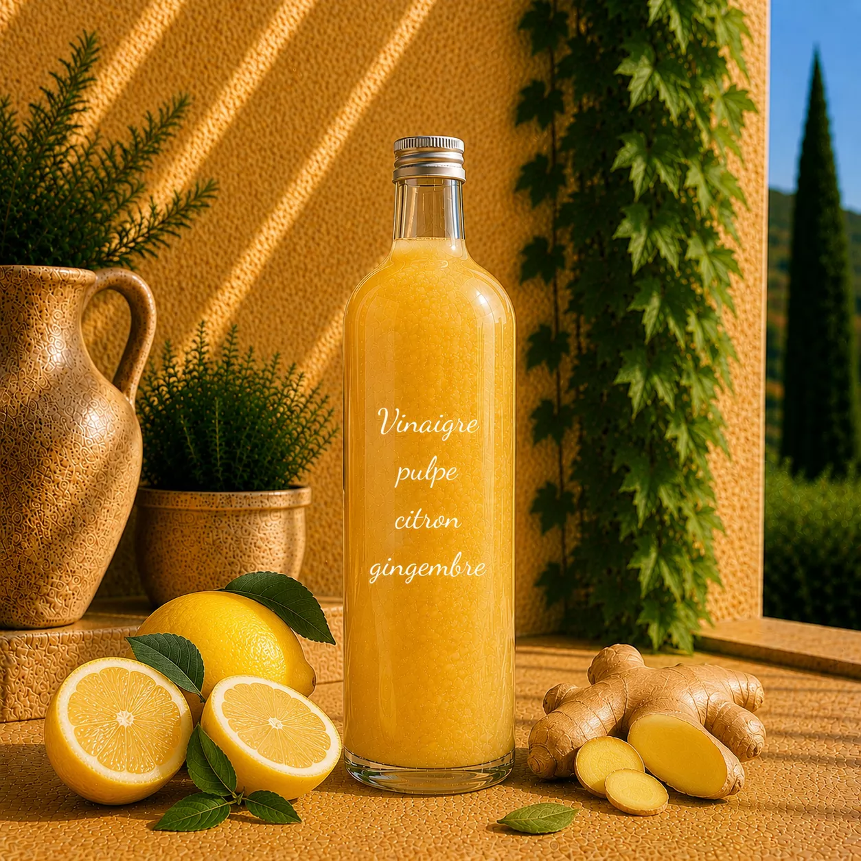 Vinaigre à la pulpe de citron et gingembre 1 litre – Le Comptoir Gourmand