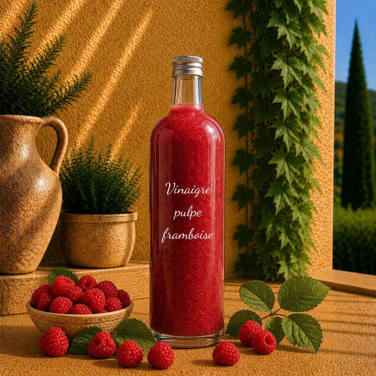 Vinaigre à la pulpe de framboise 1 litre – Le Comptoir Gourmand