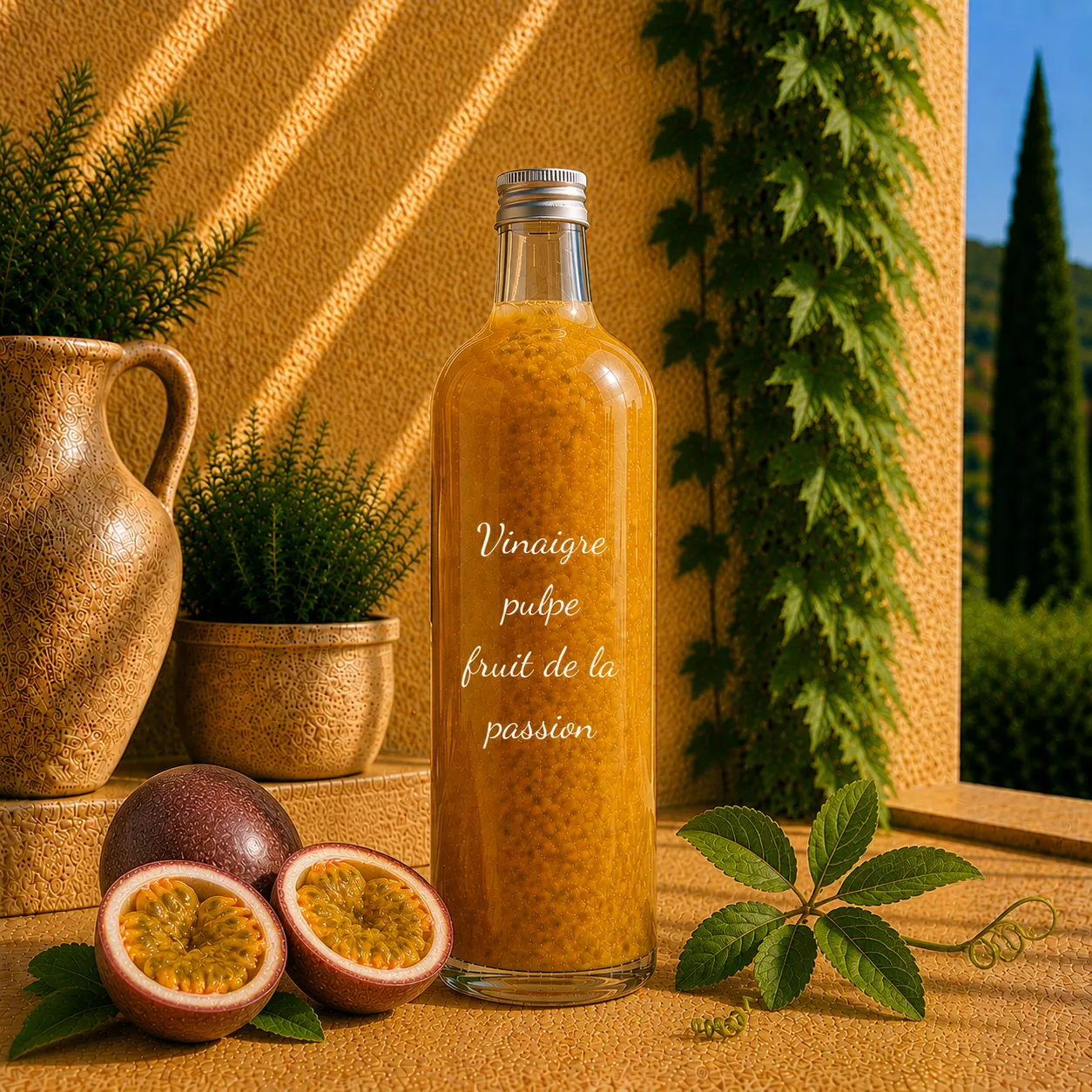 Vinaigre à la pulpe de fruit de la passion 1 Litre– Le Comptoir Gourmand