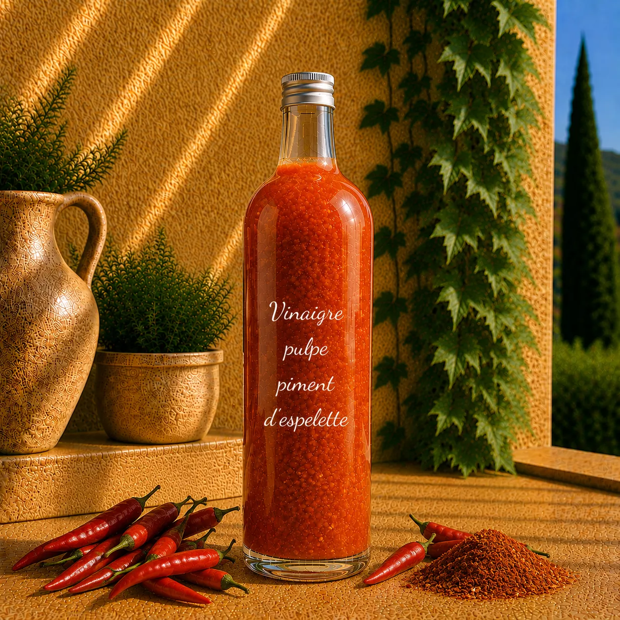 Vinaigre au piment d’Espelette 1 litre– Le Comptoir Gourmand