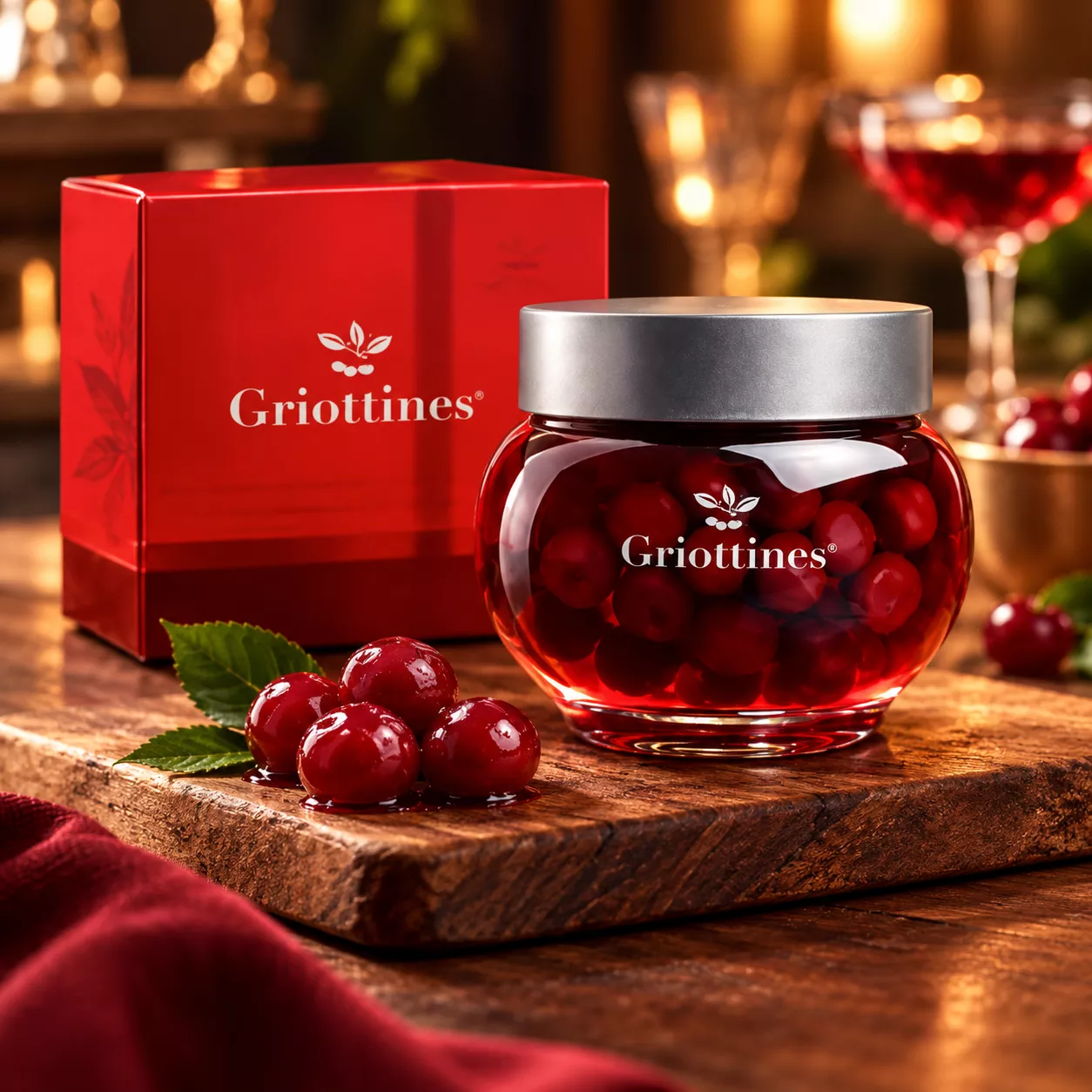 Griottines® – Griottes sauvages à la liqueur de kirsch – 35 cl