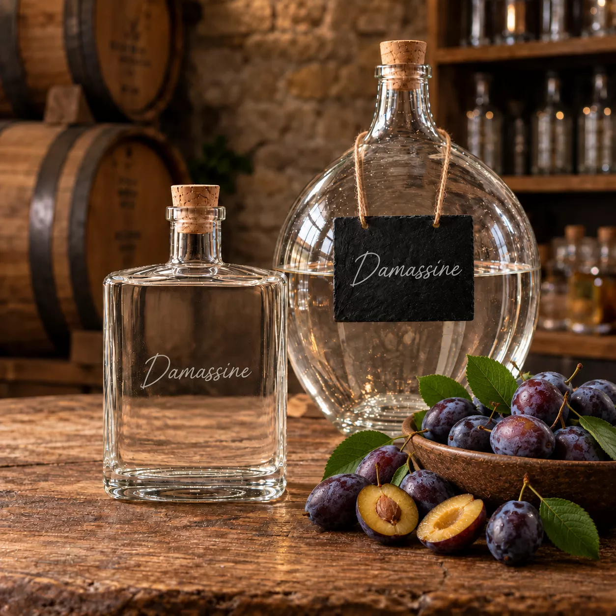 Damassine, eau-de-vie artisanale en bouteille