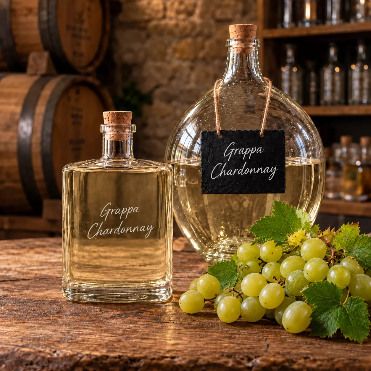 Grappa Chardonnay en bouteille