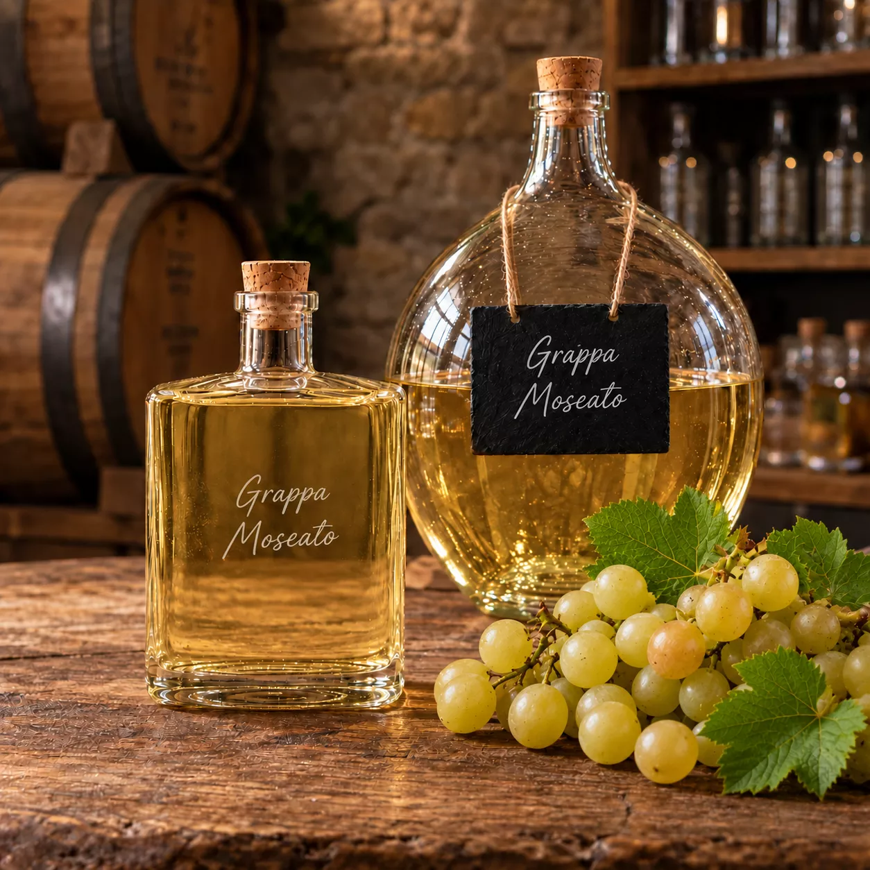 Grappa Moscato en bouteille