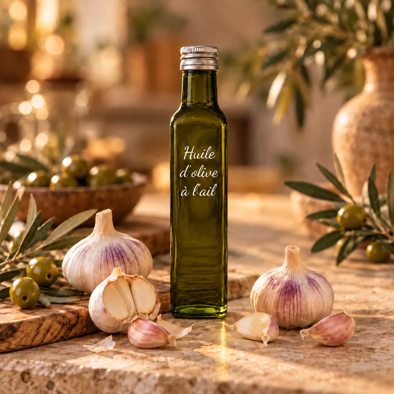 Huile d'olive à l'ail - Les Pouilles