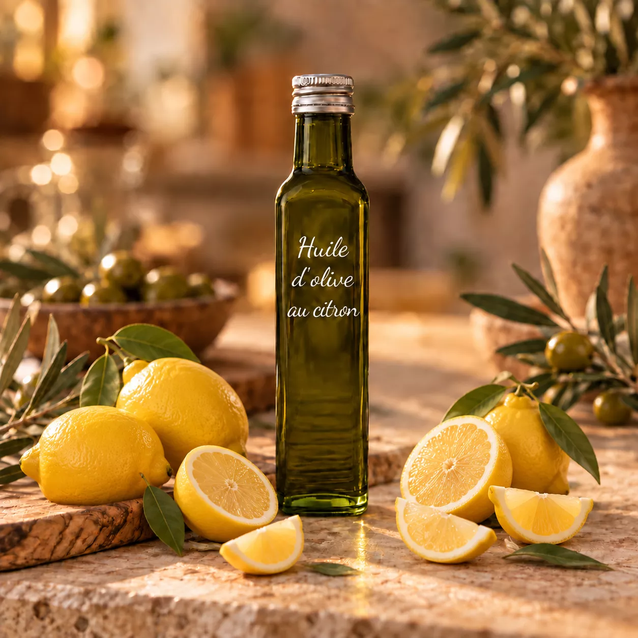 Huile d’olive au citron 25 cl – Le Comptoir Gourmand