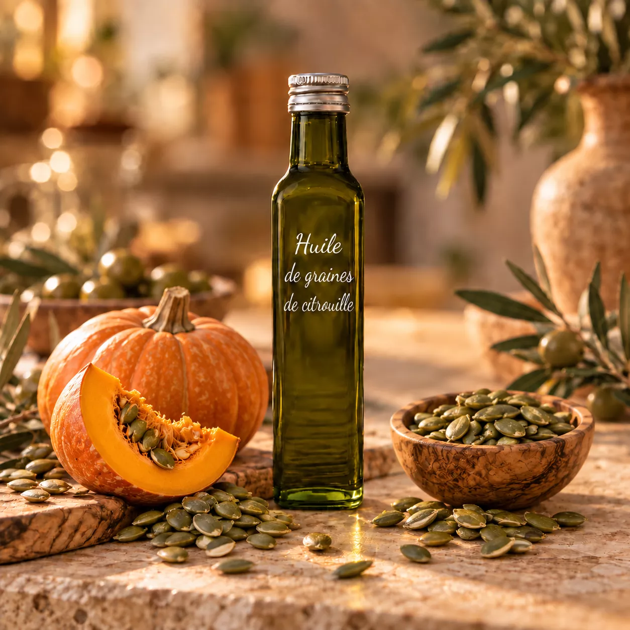 Huile de graines de citrouille 25 cl – Le Comptoir Gourmand