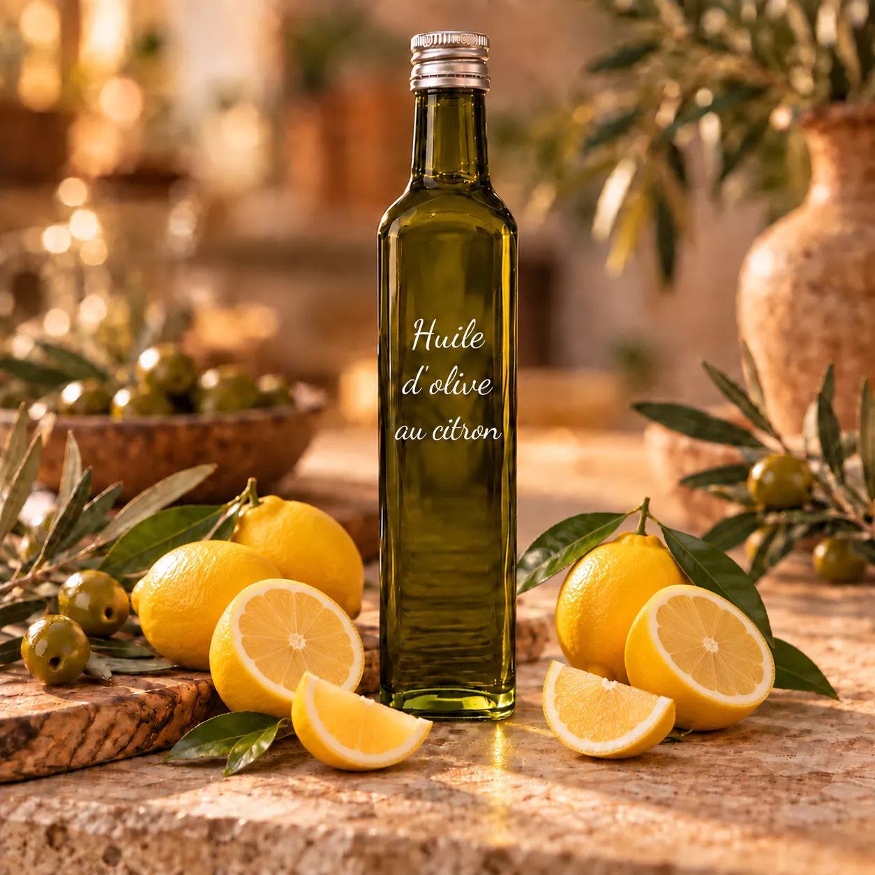 Huile d’olive au citron 50 cl – Le Comptoir Gourmand