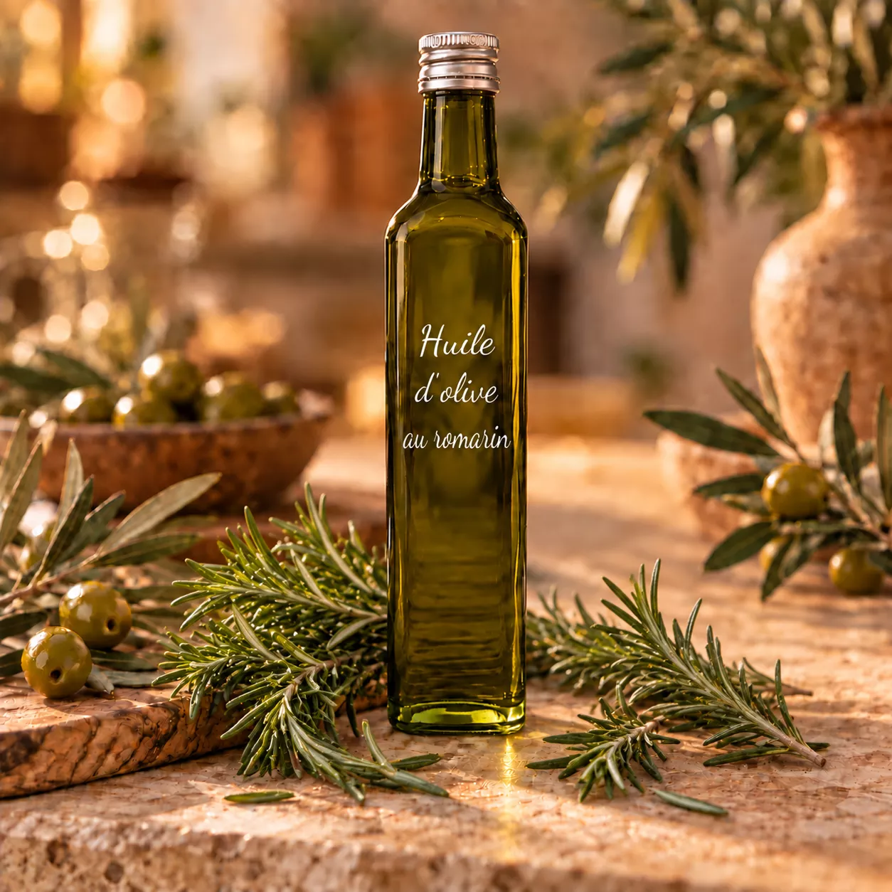 Huile d’olive romarin 50 cl – Le Comptoir Gourmand