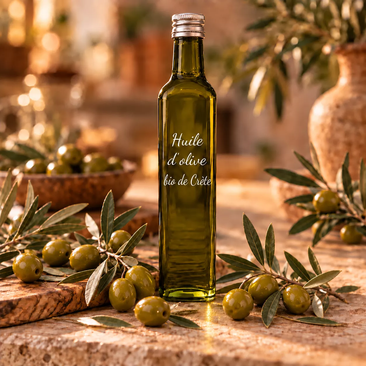 huile d'olive Bio Crète-50 cl - LE Comptoir Gourmand