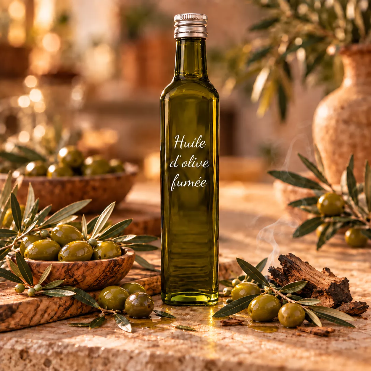huile d'olive fumée-50 cl - LE Comptoir Gourmand