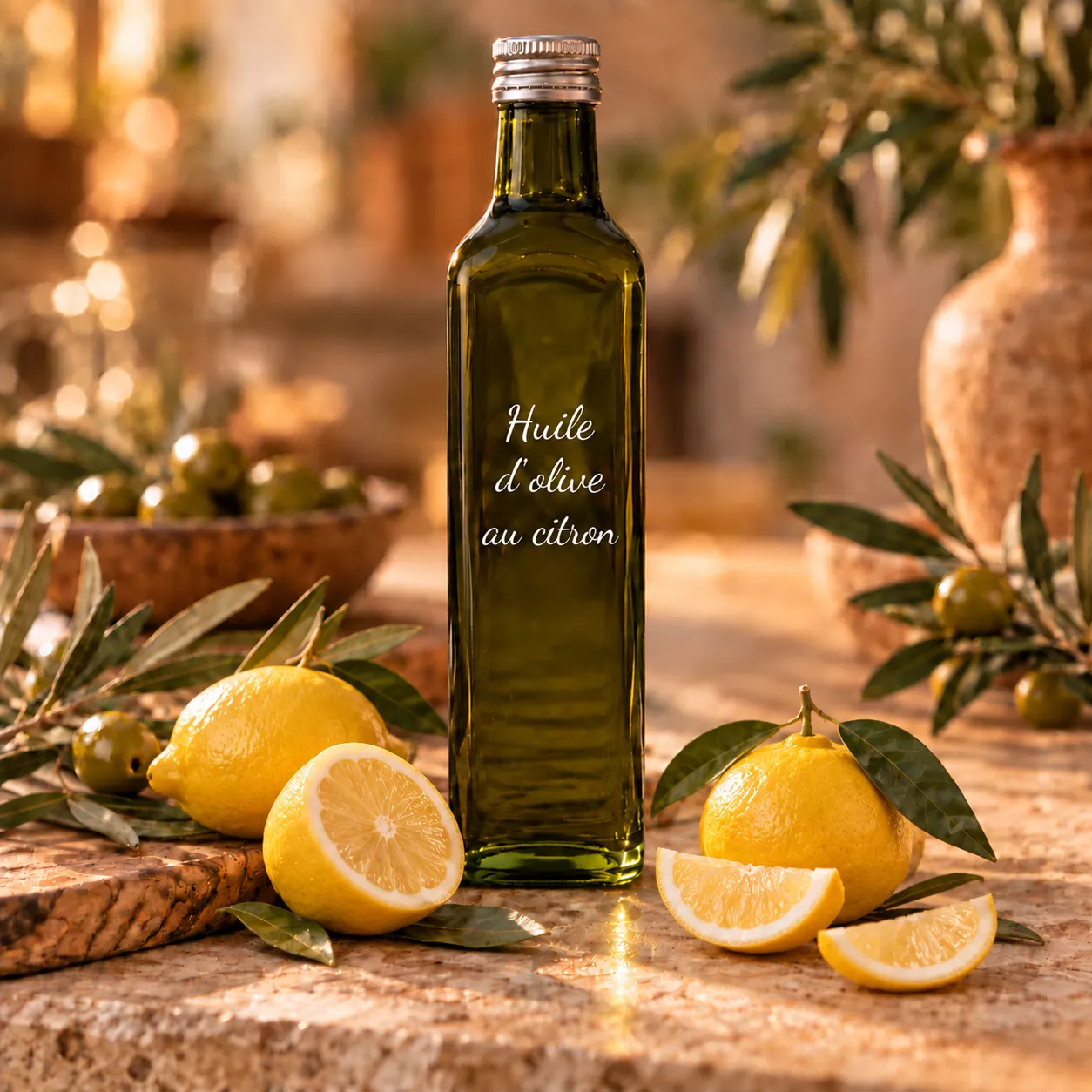 Huile d’olive au citron 1 L – Le Comptoir Gourmand