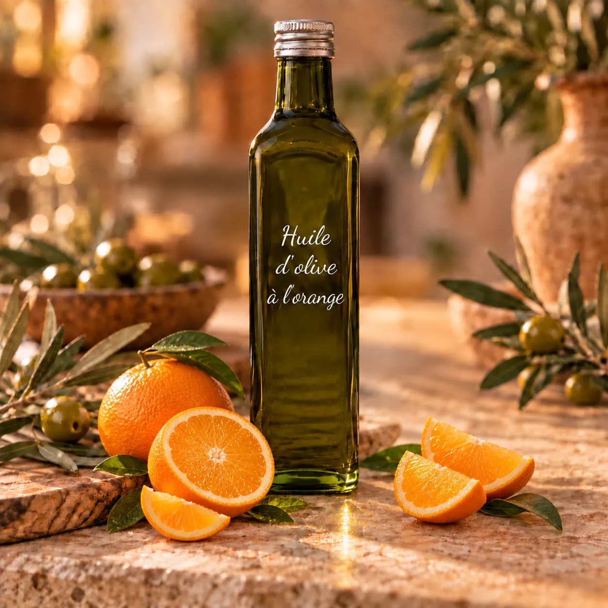 Huile d’olive à l’orange 1 L – Le Comptoir Gourmand