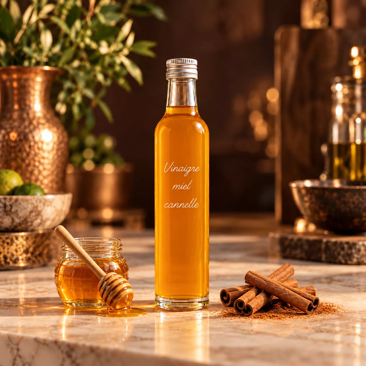 Vinaigre miel cannelle 25 cl – Le Comptoir Gourmand