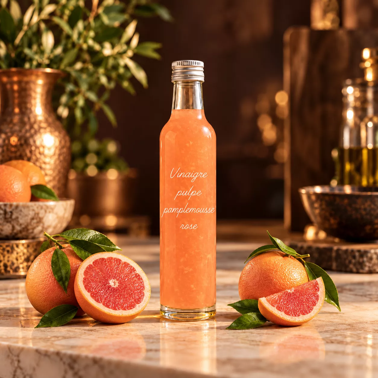 Vinaigre à la pulpe de pamplemousse rose 25 cl – Le Comptoir Gourmand